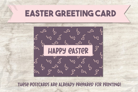 Easter Card for Printing. Easter Graphics and Print Templates