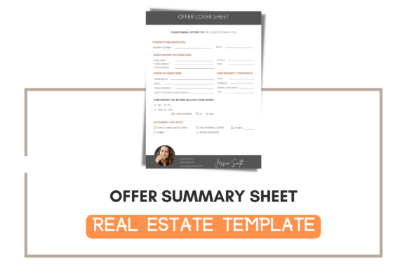 Editable Offer Summary Sheet Template