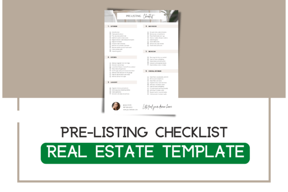 Editable Pre Listing Checklist Templates for Graphics
