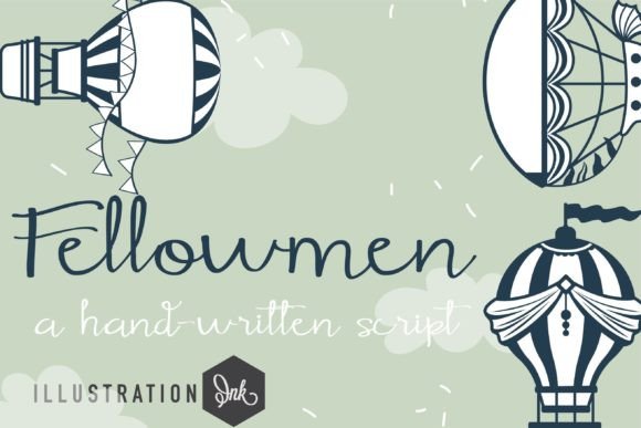 Fellowmen: A Quirky Handwritten Font for Embroidery