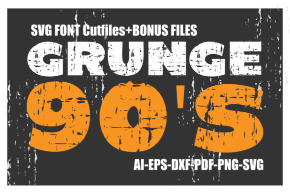 Grunge 90s Font for Crafts & Graphics