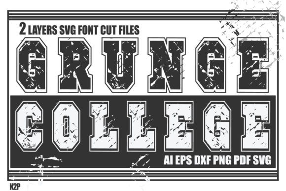 Grunge College 2 Layers SVG Cut Files