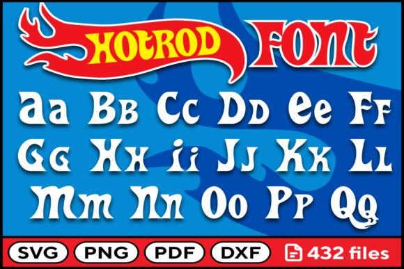 Hot Road Font for Crafts and Graphics