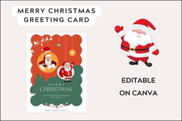 Merry Christmas Greeting Card Template: Graphics for Local Business Branding