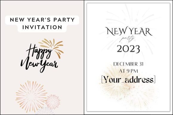 New Year Invitation for Friends Graphics