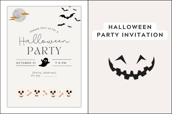 Printable Halloween Party Invitation Graphics