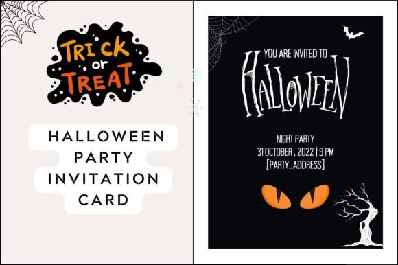 Scary Halloween Party Invitation Print Graphics