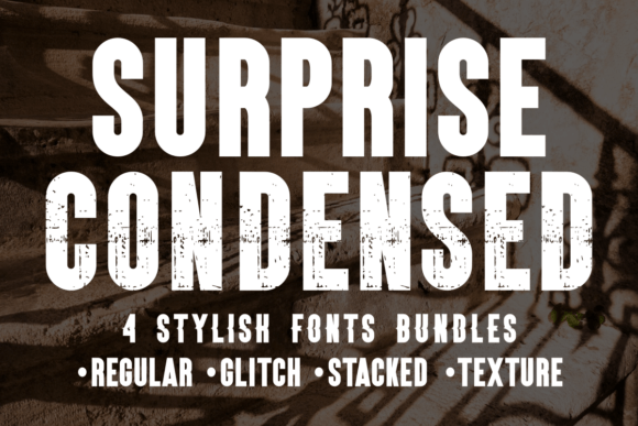 Surprise Condensed Texture: A Bold Sans Serif Font for Modern Design