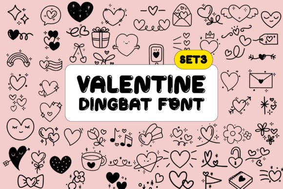 Valentine Doodle 3: Fonts and Dingbats for Sweet Branding